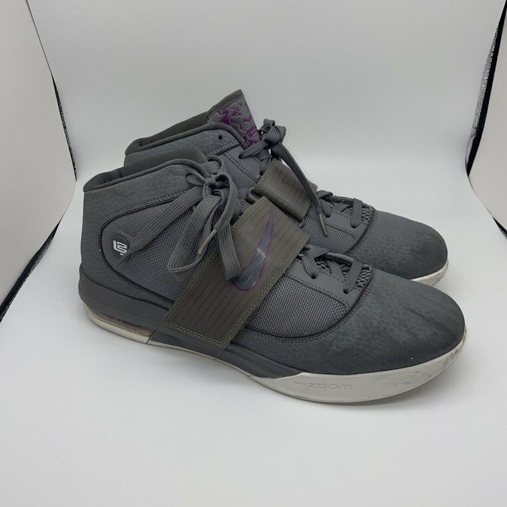 Nike Lebron Zoom Soldier IV Cool Gray/Dark‎ Gray-Plum Size 13 407707-001